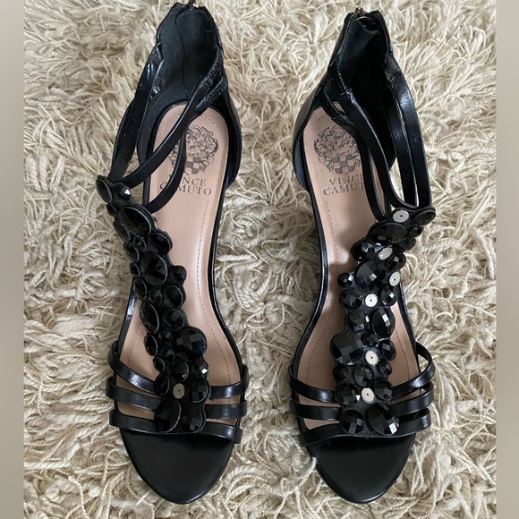 Vince Camuto jeweled wedge sandal, size 9B - Picture 11 of 15